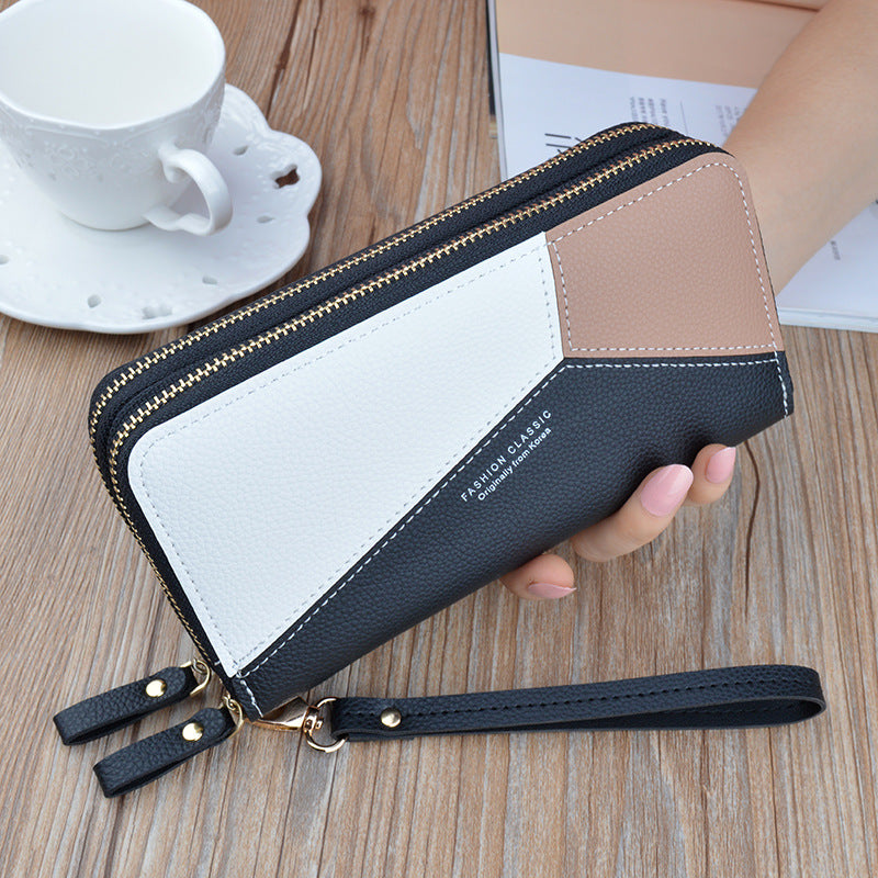 Glam Stitch Dual-Zip Wallet