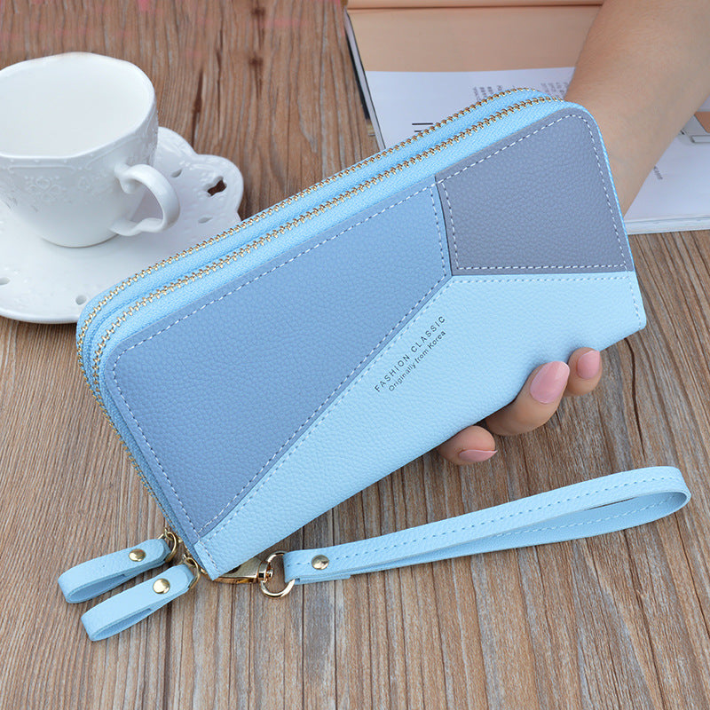 Glam Stitch Dual-Zip Wallet