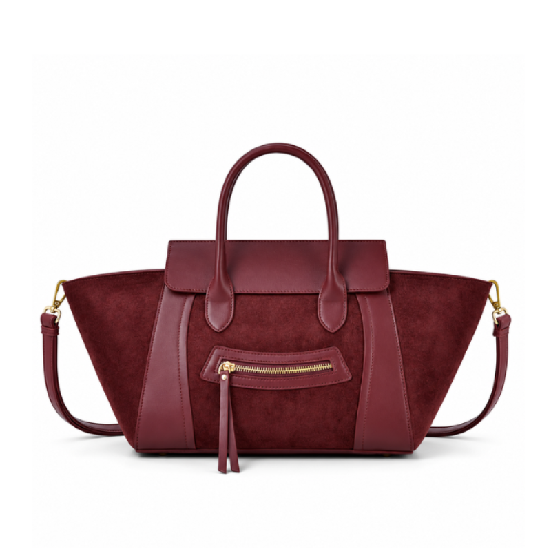 Suede Luxe Commuter Handbag