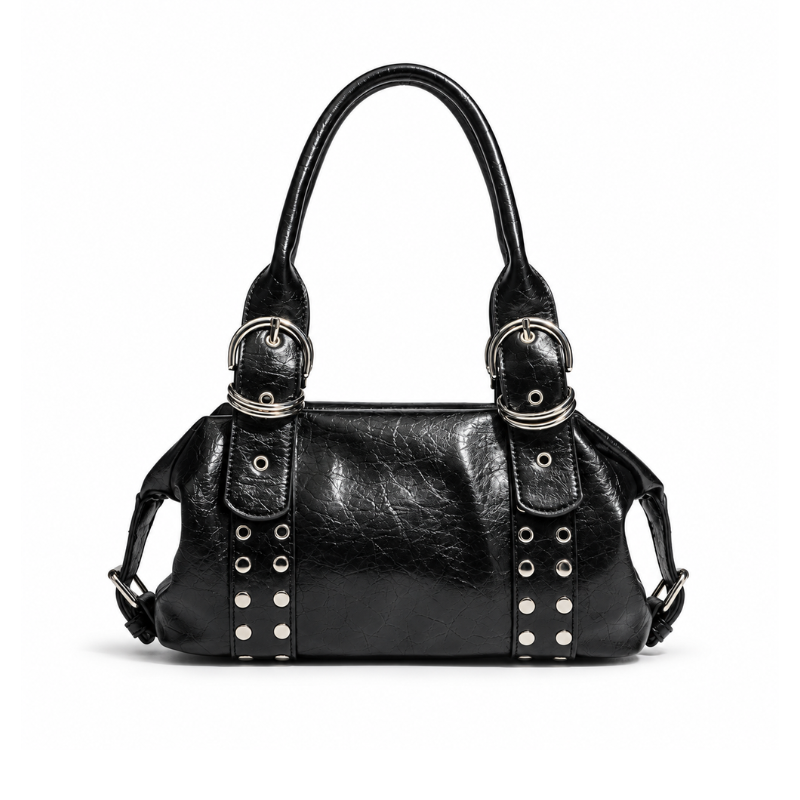 Studded Leather Shoulder Bag