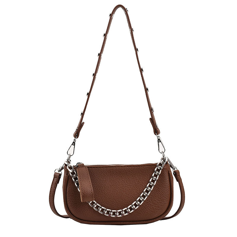 Litchi Pattern  Chain Small Crossbody Bag