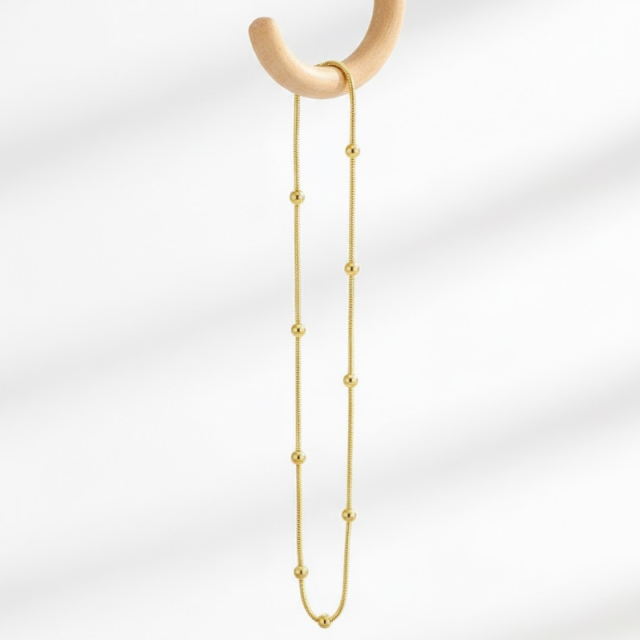 Classic Gold-Plated Round Necklace