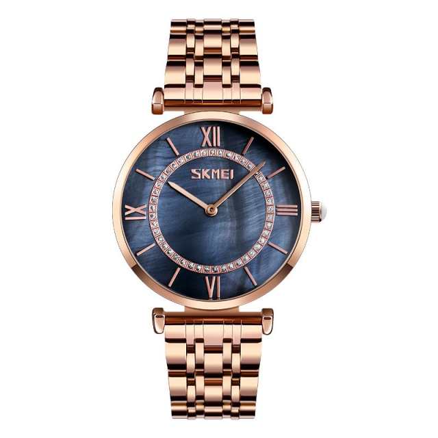 Elegant Slim Dial Steel Quartz Watch for Women