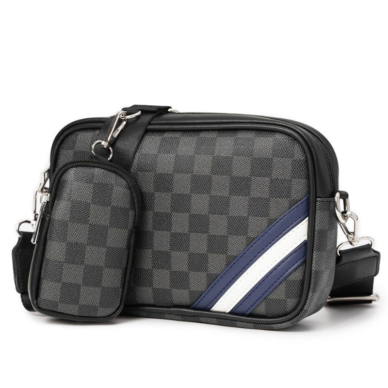 Classic Plaid  Men's Fashion Crossbody Bag