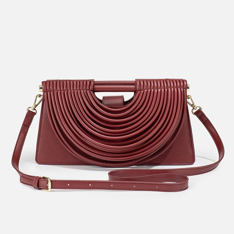 Women's Sculptural Ribbed Handbag