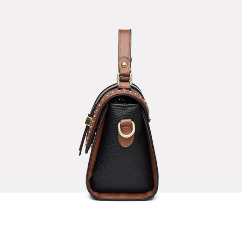 Regal Studded Flap Handbag