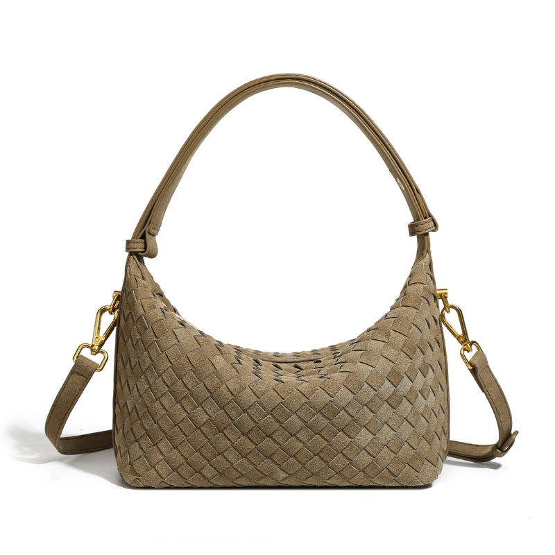 Women's Chic Intricate Woven Accent Handbag
