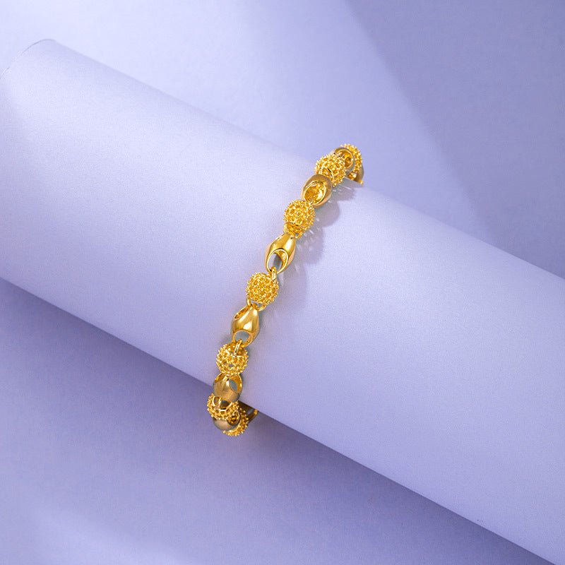 Hollow Buddhist Bead Alloy Bracelet