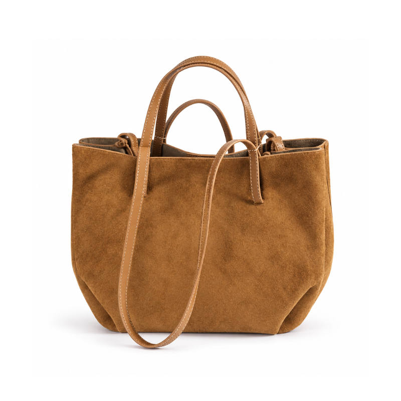 Frosted Suede French Handbag