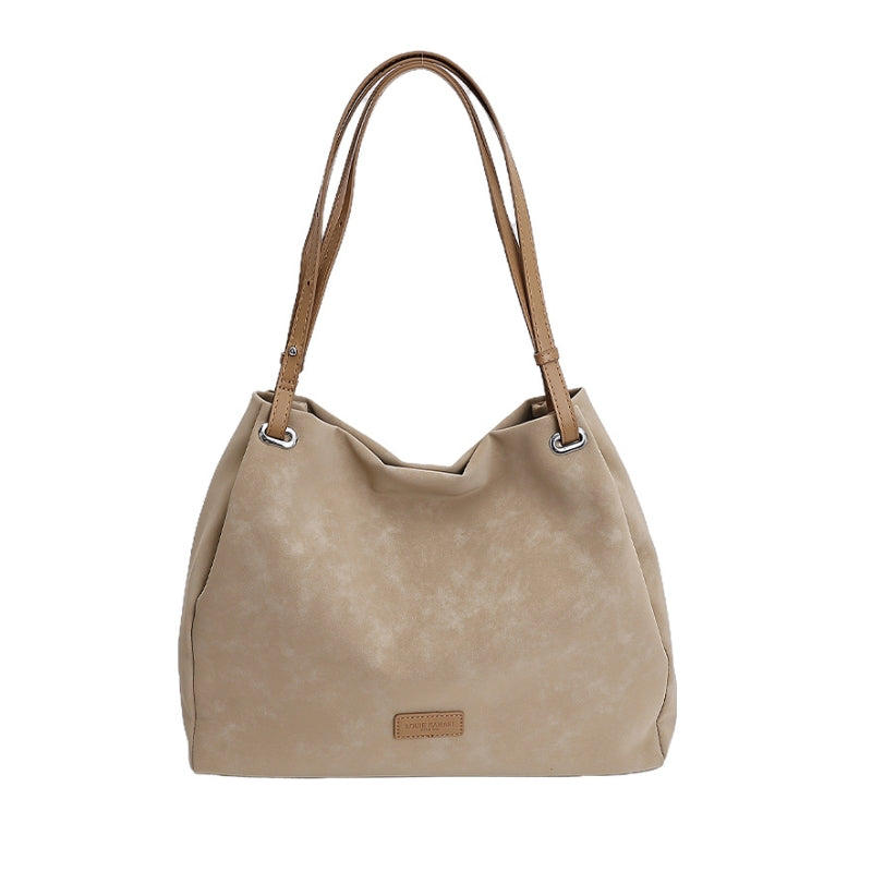 Women's Large Suede-Texture Slouchy Shoulder Bag