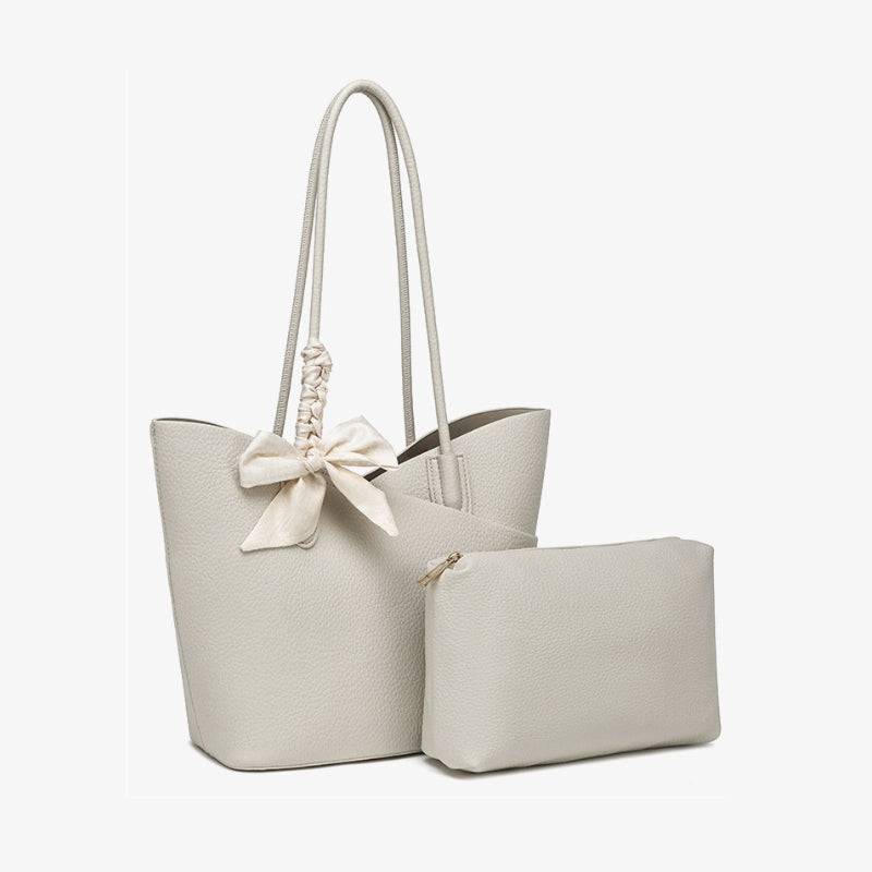 Women's Pebbled Texture Ribbon Accent Sync Set