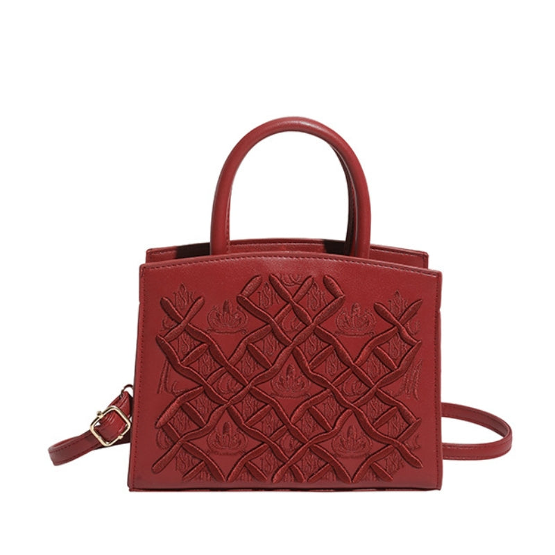 Women's Intricate Geometric Embossed Handbag