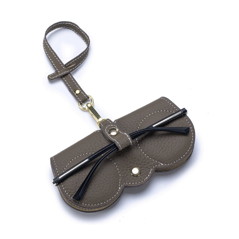 Premium Pebble Grain Eyewear Case Keychain