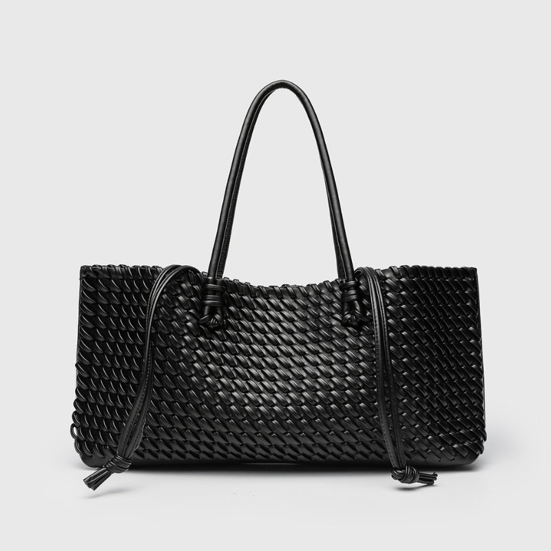 Women's Artisanal Large Woven Texture Tote Bag