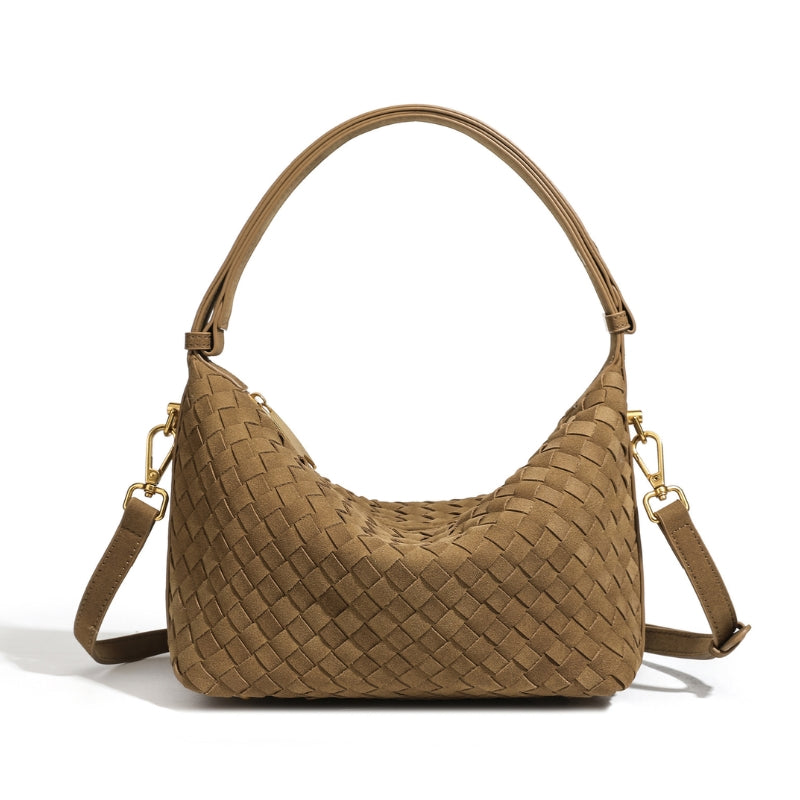 Women's Chic Intricate Woven Accent Handbag