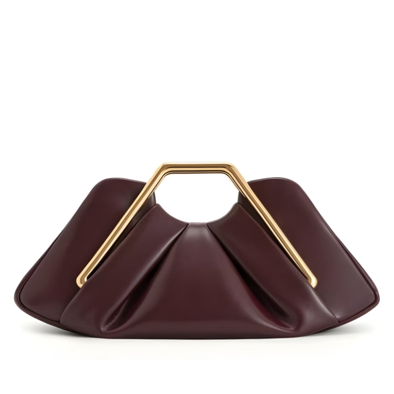 Women’s Pleated Ring Handle Cloud Handbag