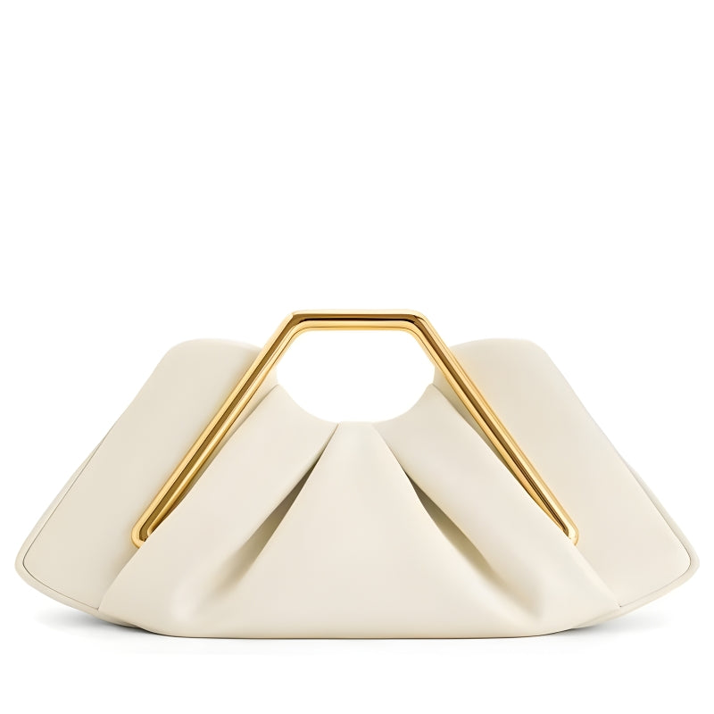 Women’s Pleated Ring Handle Cloud Handbag