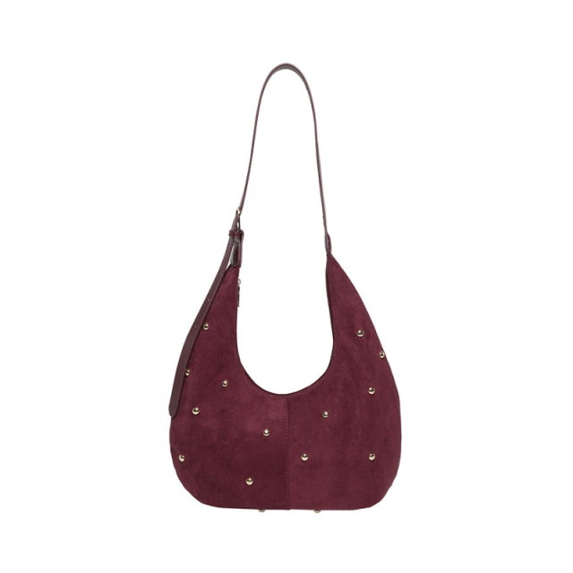 Slouchy Studded Shoulder Bag