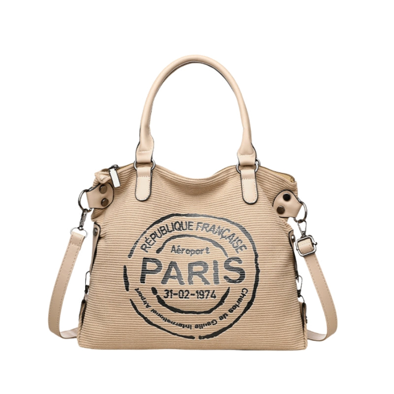 Printed Corduroy Retro Handbag