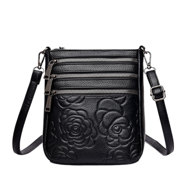 Floral Embossed Crossbody Bag