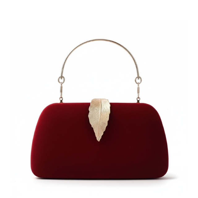 Velvet Leaf Charm Clutch
