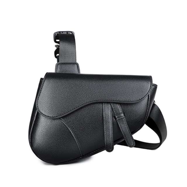 Soft Curve Textured Men's Crossbody saddle Bag