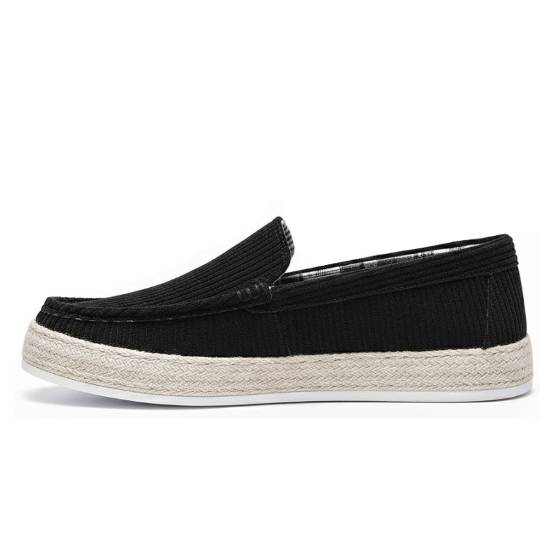 Men's Professional Corduroy Braided Slip-On Loafers