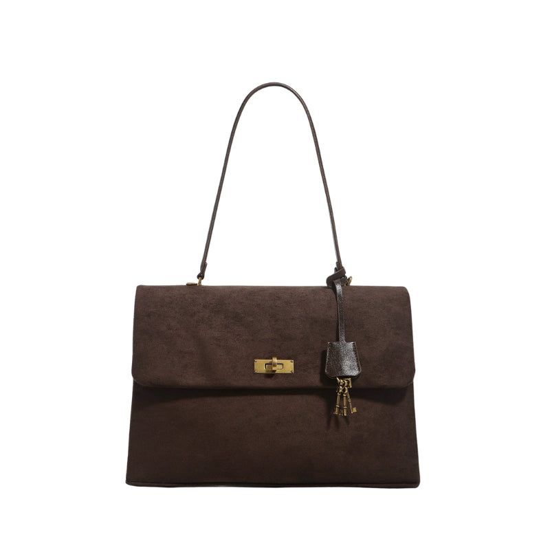 Frosted Suede Large Capacity Messenger Shoulder Bag