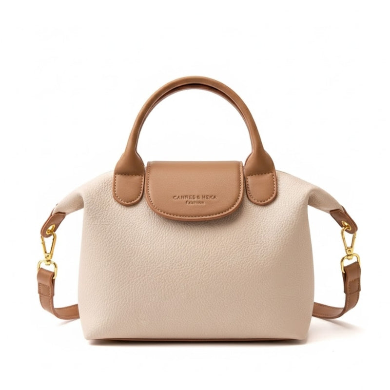 Two Tone Contrast Satchel Handbag