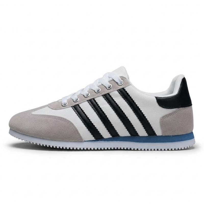 Men’s Dynamic Striped Low-Top Urban Lifestyle Sneakers