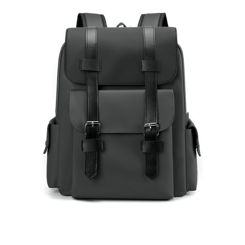 Men's Dual Strap Buckle Flap Everyday Backpack