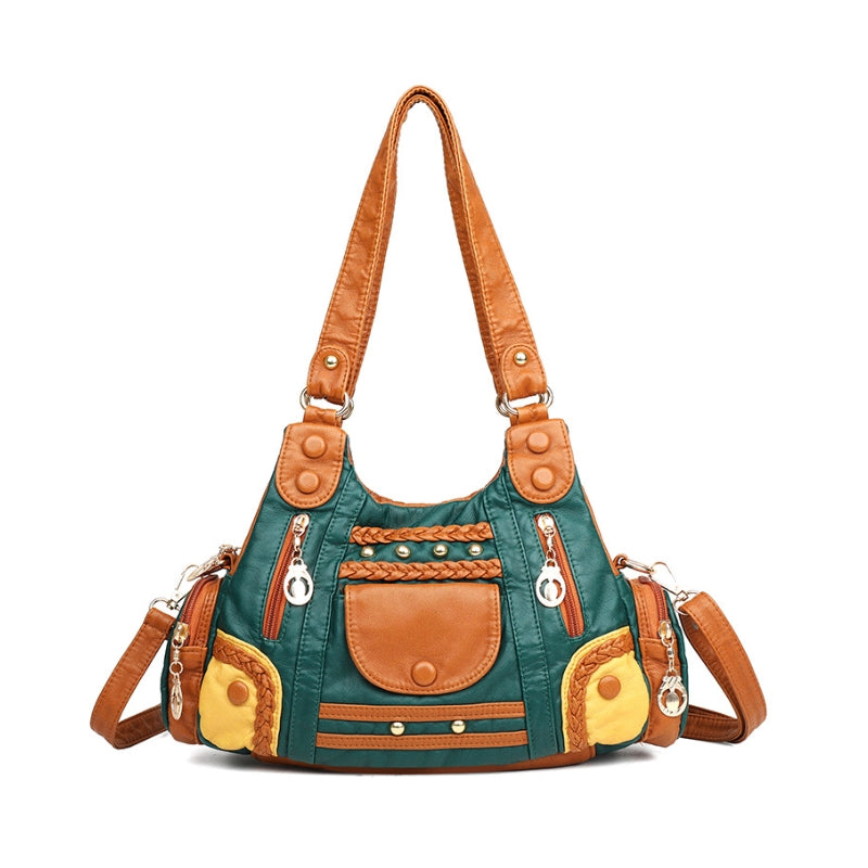 Luxe Pebbled Shoulder Bag