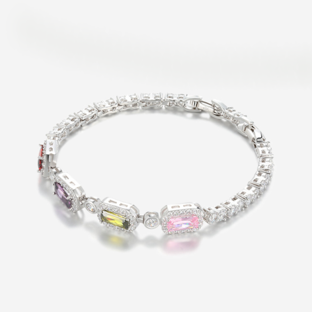 Sugar Cube Gemstone Luxury Bracelet