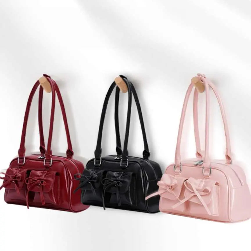 Ballet Style Bow Shoulder Bag