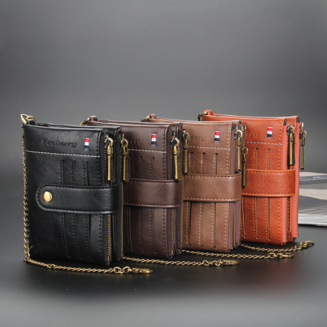 Retro Vertical Zipper Wallet