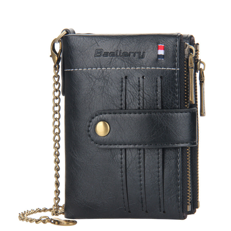 Retro Vertical Zipper Wallet
