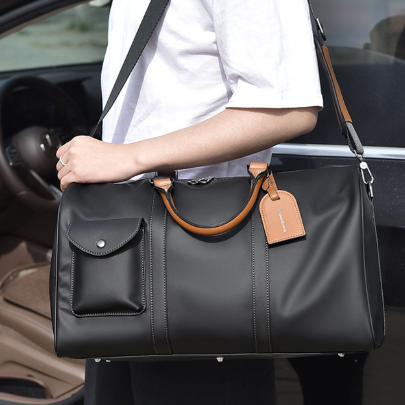 CateiKarrui Durable Large Capacity Leather Duffle Bag