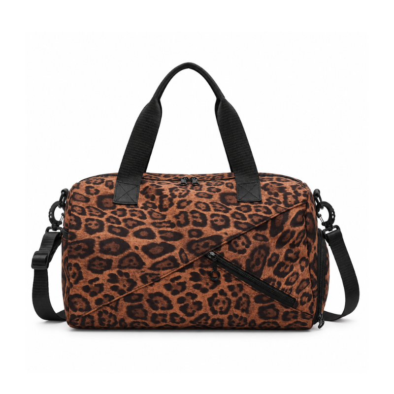 Savina Women’s Leopard Print Travel Duffel Bag