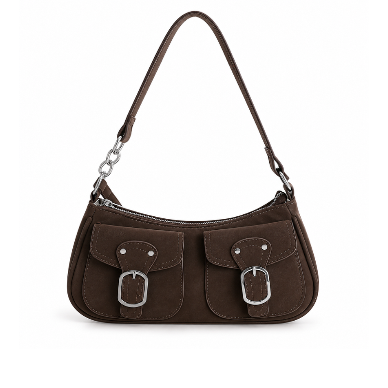 Retro Chic Women’s Baguette Shoulder Bag