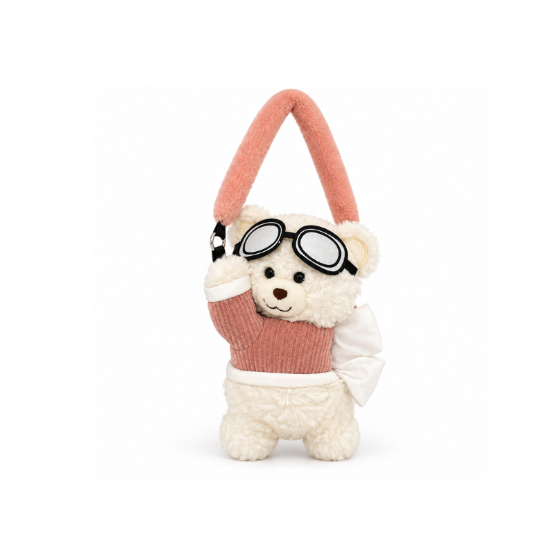 Cozy Bear Hanging Car Tissue Box