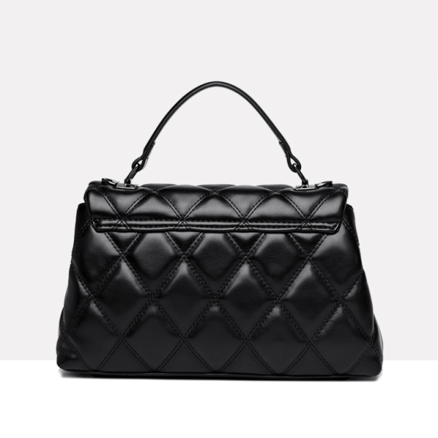 Elegant Quilted Flap Handbag with Crossbody Strap