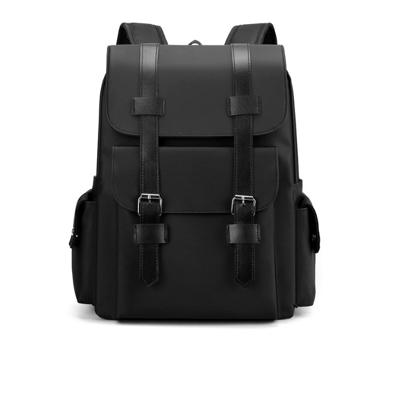 Men's Dual Strap Buckle Flap Everyday Backpack