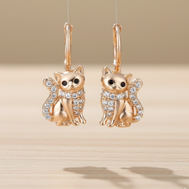 Cute Cat Ear Hoop Earrings