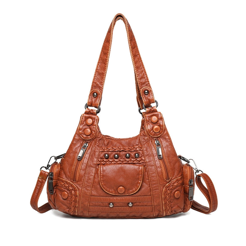 Luxe Pebbled Shoulder Bag