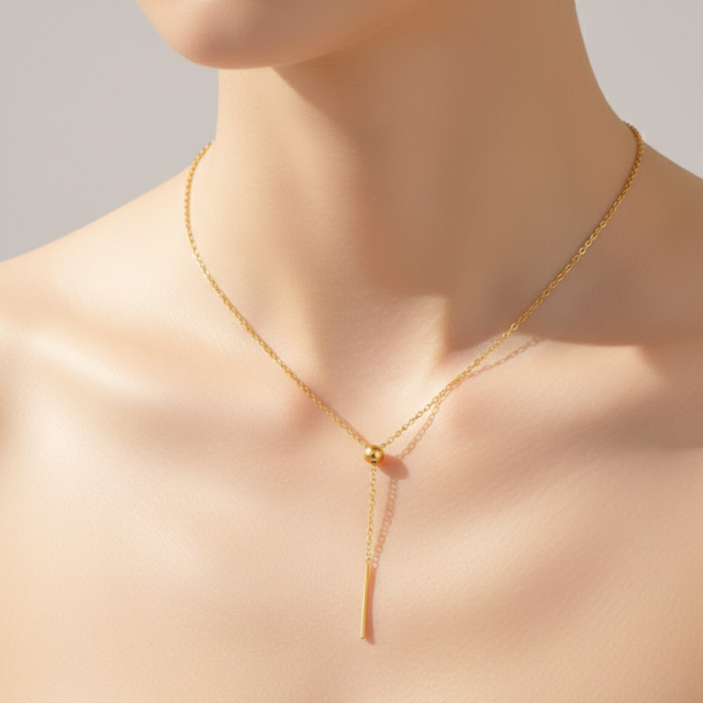 Aurelia Needle Chain Personalized Necklace