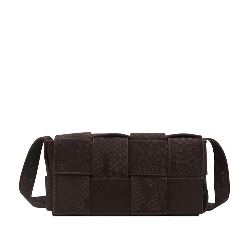 Chunky Weave Flap Shoulder Bag