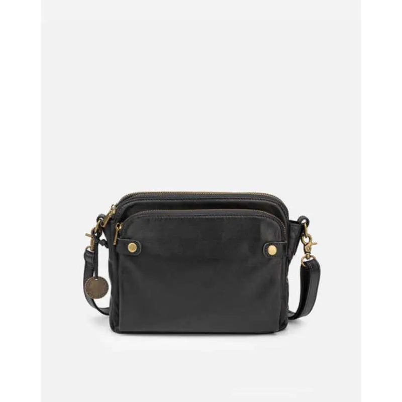 Three Layer Leather Shoulder Bag