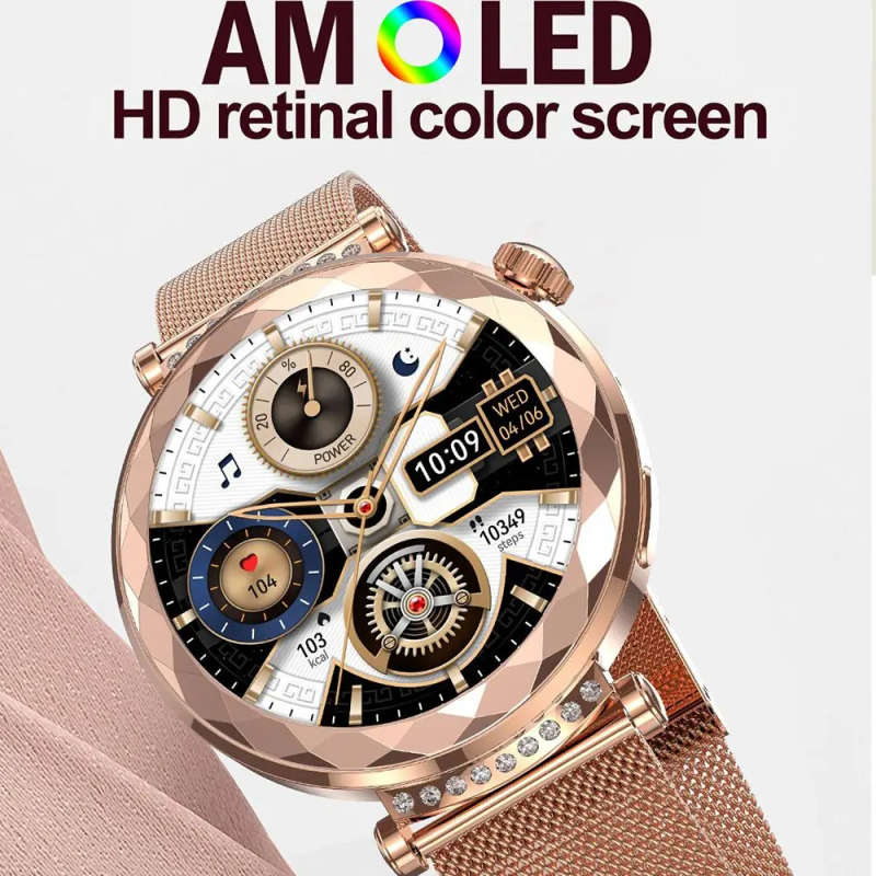 Elegant Fit Women's Smart Watch with Bluetooth Calling and Health Monitoring