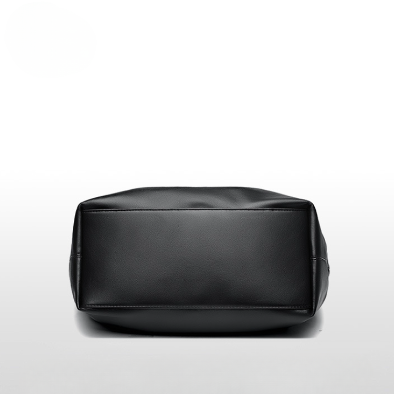 Pleat Style Genuine Leather Shoulder Bag