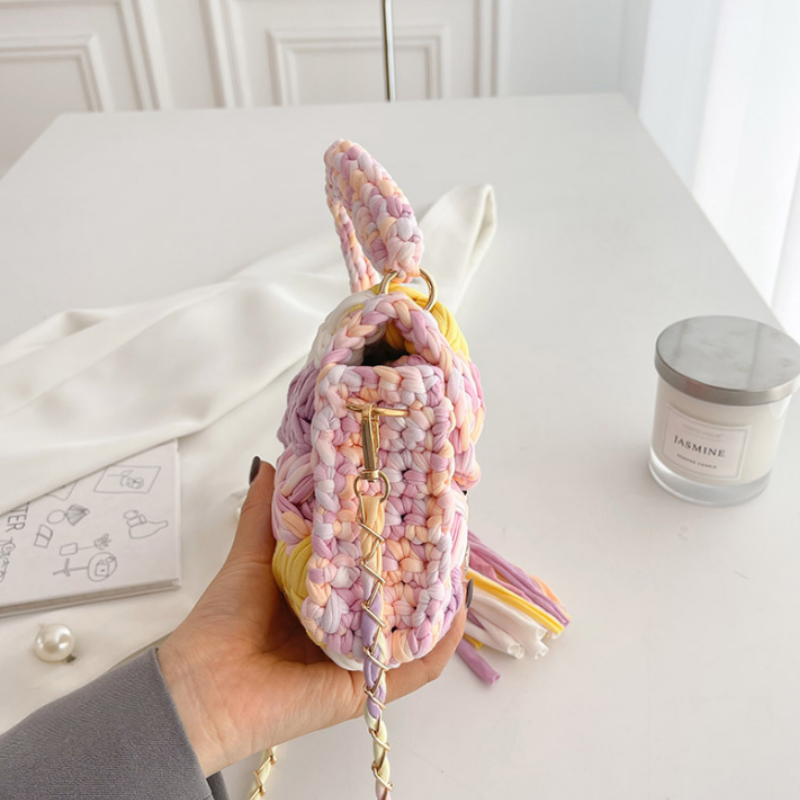 Pastel Knit Handbag